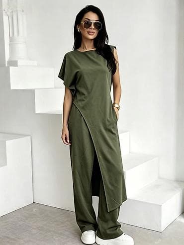 p. s. moda srbija: Ženski komplet – asimetrična tunika + široke pantalone-2999 din 
S M L — 3