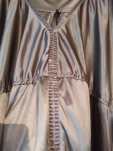 luna tunike: Satenasta bluza sa otvorenim ramenima – siva/metaliksiva - Materijal — 5