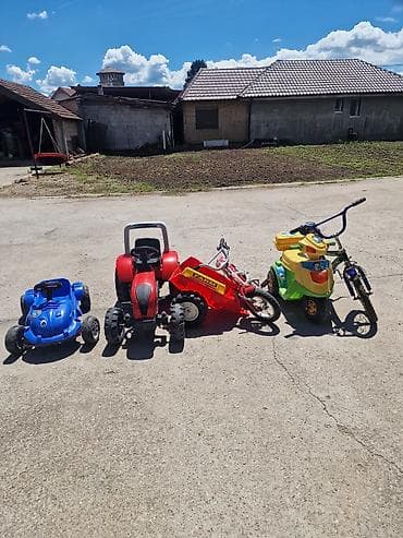 pandora narukvice za decu: Set de dečjih vozila na guranje i pedale - Plavi karting-auto na — 2
