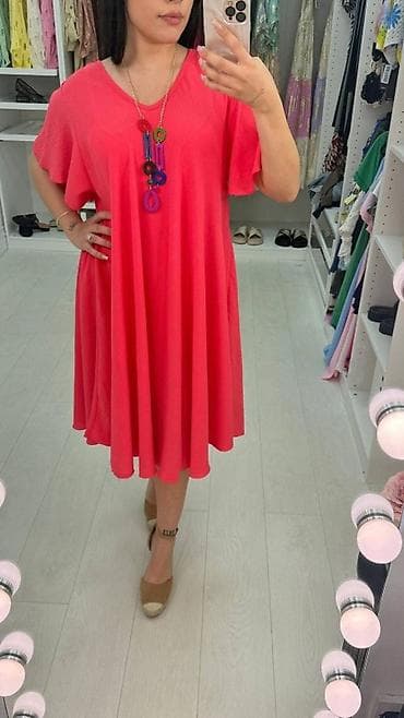 Haljine: 💫Lagana letnja haljina A-kroja sa kratkim, lepršavim rukavima i — 4