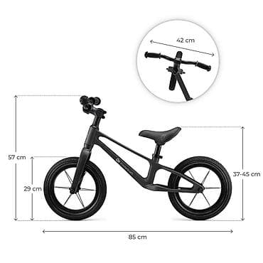 Kinderkraft bicikl guralica Eter Black – ultra-lagan balans bicikl za