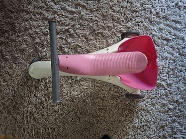 hulk maska za decu: Dečji guralica/balanser trotinet 3 točka – roze/belo - Stabilna — 2