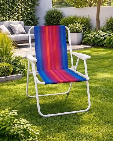 Sklopiva baštenska/plažna stolica sa naslonima za ruke -