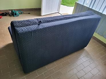 ormari za decije sobe: Trosed na rasklapanje, tamnoplave boje sa diskretnim geometrijskim — 7