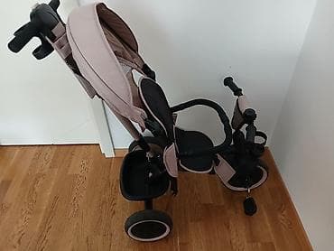 Dečiji tricikl sa ručkom za guranje i tendom - Višenamenski tricikl — 4