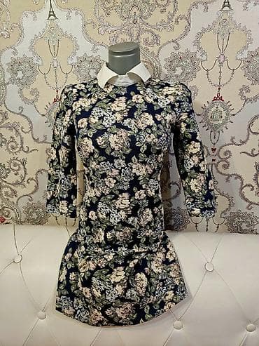 jagger odeća: Haljina sa cvetnim printom i belom kragnom S vel — 1