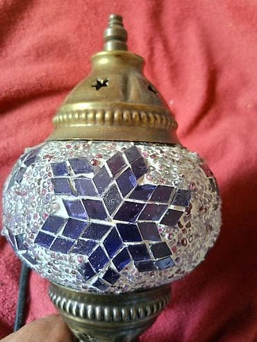okrugli stol: Orijentalna mozaik stona lampa na struju - Dekorativna — 2