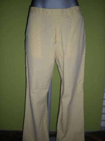 krem pantalone i crna kosulja: Pantalone harry & sons lake letnje pantalone, pastelno žute boje — 3