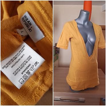 pull and bear pantalone zenske: Urban Republic majica/tunika, veličina L. - Boja: senf/žuta - — 2