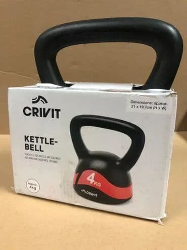 sto na rasklapanje za kampovanje: *** AKCIJA *** #0662 Kettlebell Teg Rusko zvono CRIVIT 4kg; Uključeno — 2