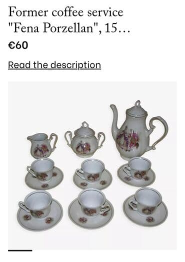 Antikviteti: Servis za kafu,nov,Fena porcelan nemacki 70te. Servis za 6 osoba — 22