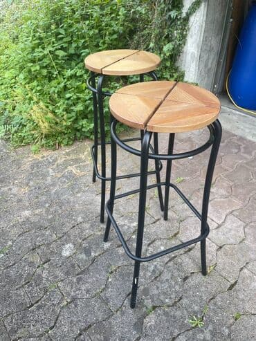 stolice od kovanog gvozdja loznica: Barske stolice br.23, uvoz Svajcarska Visina 75 cm Prodaje se set od — 1