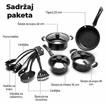 dormeo dusek cena: Set šerpi 13 delova Cena: 2999 din ✅ Komplet od 13 delova – sve što — 3
