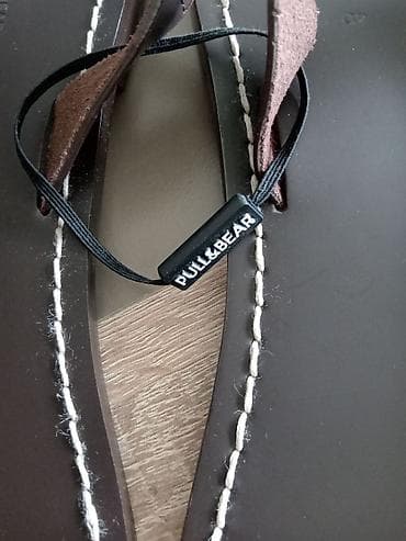 sandale za vodu: PULL&BEAR kožne sandale – tamno braon.Proizvodjač Španija. - — 3