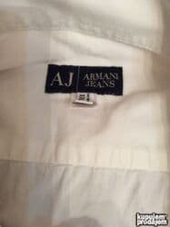 armani jakne muske cene: Košulja Na duge rukave, XL, Giorgio Armani, bоја - Bela, Pamuk — 1