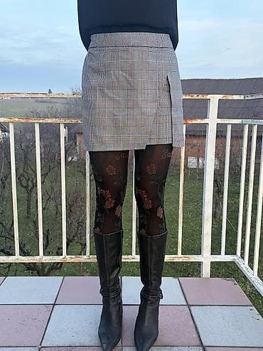 Muška obuća: Bershka mini suknja – karirani dezen - Model: mini suknja sa rezom — 1