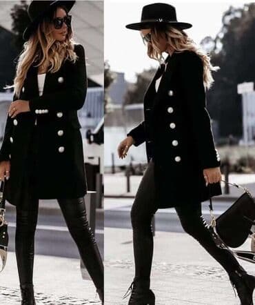 Ženski kaput – dvoredni, elegantan kroj - Model: duži kaput sa na lalafo.rs Ženski kaput – dvoredni, elegantan kroj - Model: duži kaput sa