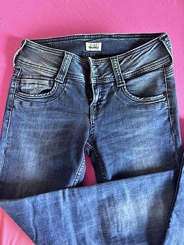 Rolke: Pepe Jeans ženske farmerke – klasičan tamnoplavi denim sa svetlijim — 2