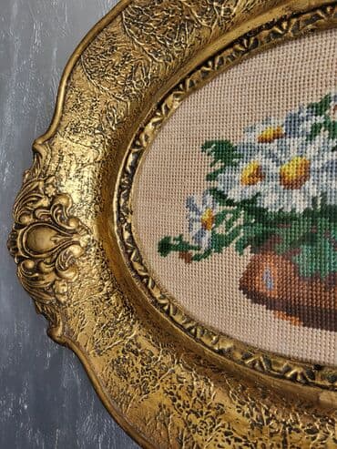 umetnicke slike mora: Goblen stari margarete bez ostecenja. Visina. 34,5cm — 4