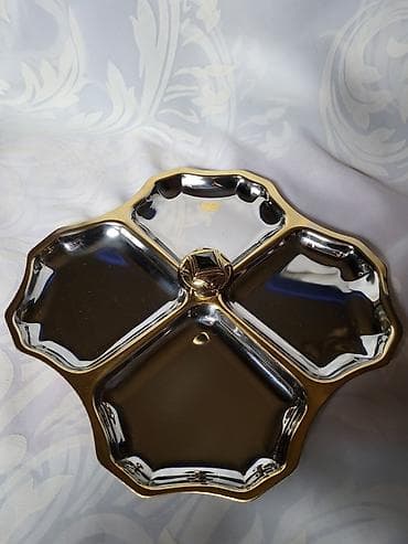 Art & Collectibles: Bombonijera inox 18/10 oznaka,24na pozlata,70te. Bombonijera — 8