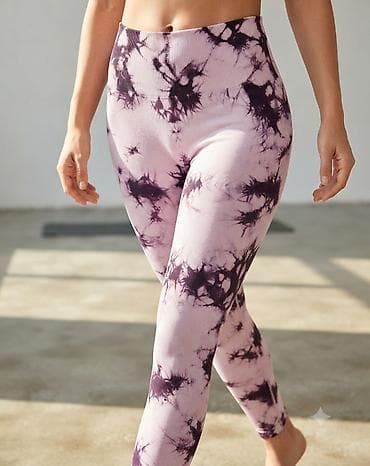 Ženske sportske helanke – tie-dye print - Model: visok struk sa
