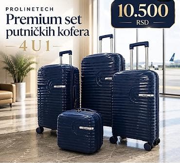 waikiki putne torbe: Premium set putničkih kofera 4 u 1 – PROLINETECH - Komplet od 4 — 1