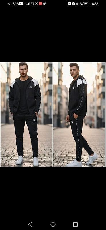 hugo trenerke: Muški komplet trenerke – dukserica na rajsferšlus i donji deo - Boja — 5