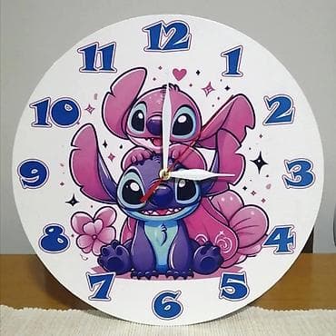 dali satovi: Dečiji zidni satovi 28.5cm - Stitch i Minecraft (NOVO) - Prečnik — 3