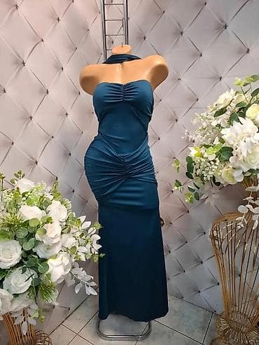 Haljine: Elegantna duga haljina bez bretela sa drapiranim detaljima - Kroj — 4