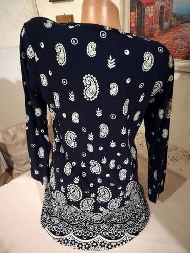 elegantne tunike za punije dame: L, Viskoza, bоја - Navy blue — 5