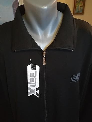 barcelona tech fleece: Novi muski duks sa kragnom u velikom broju Benx 5XL Crni — 2