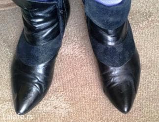 bež čizme od brušene kože: Ankle boots, 41 — 2