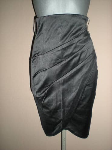 haljina od vestacke koze: XS (EU 34), Midi, color - Black — 1