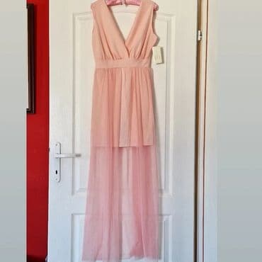 lepršava svečana haljina: One size, color - Pink, Cocktail, With the straps — 1