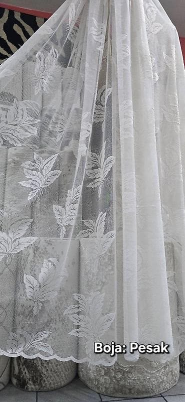 sahara zavesa bela: Zavese – lagane, prozračne šifonske/voal tkanine sa žakard i burnout — 8