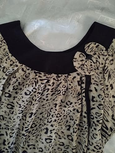 hm lanene košulje: Ženska bluza sa animal printom - Model: lepršava bluza ravnog — 4