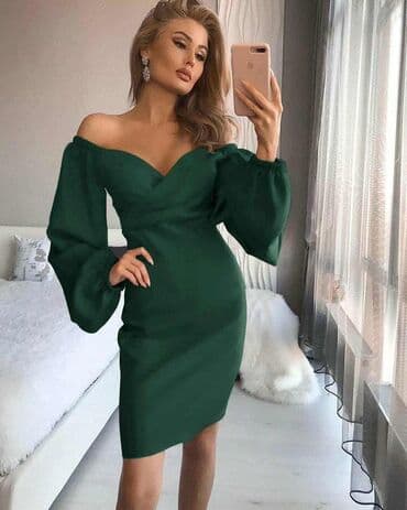 🔥Elegantna ženska haljina – midi dužina, otvorena ramena 🔥 Haljina na lalafo.rs 🔥Elegantna ženska haljina – midi dužina, otvorena ramena 🔥 Haljina