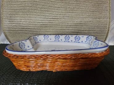 vatrostalne posude sa poklopcem akcija: Posuda nova,vintaz porcelanska sa korpom. Nova posuda univerzalna,sve — 5