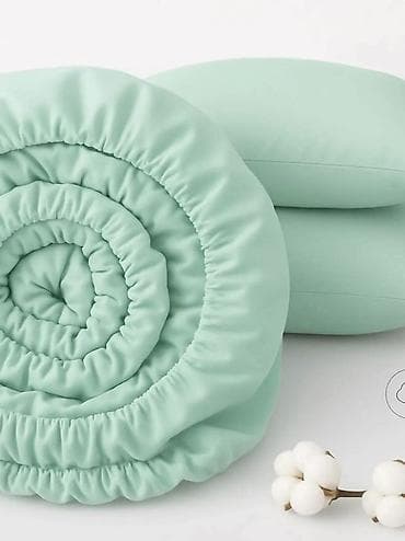 vestacko cvece za dnevnu sobu: Lasti čaršaf sa gumom + jastučnice (set) - Materijal: meka, glatka — 4