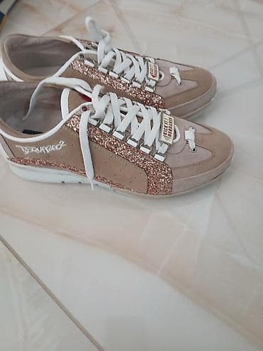 patike br 40: DSQUARED2 patike “Kick It! Dsquared” – bež/roze zlato - Model sa — 2