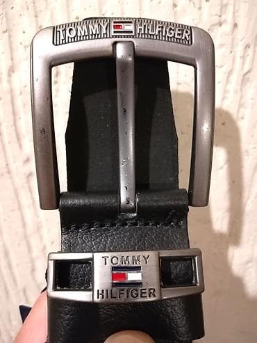 pandora mindjuse srca: Novi muski kozni markirani kais Tommy Hilfiger u crnoj boji. Zemlja — 2