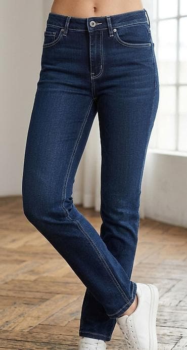 pepco farmerke: Ženske farmerke – tamno plavi denim - Kroj: slim/straight (blago — 1