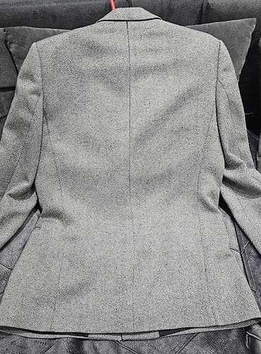 naocare za vid sa magnetom: Muški dvoredni sako Van Gils brend – siv sa sitnim dijagonalnim — 4