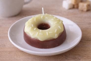 svece za vencanje: Dekorativne sveće u obliku mini krofni - Ručno rađene, realističnog — 3