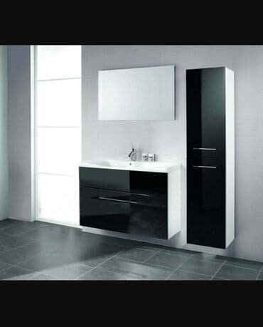ikea daske za wc solju: Kupatilski set black lux 1. Kupatilski ormar viseći— — — 160x40x25 cm — 1