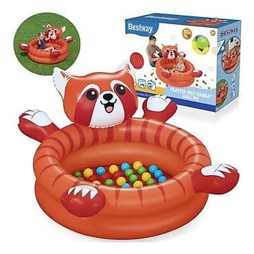 kisi misi cena: Naduvivi bazen/igraonica sa lopticama – crvena panda motiv - Vesela — 7