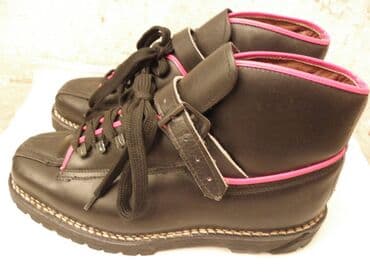 Other winter sports: Starinske ski cipele Vibram, Italy, kožne, dužina 310 mm, gaziste oko — 2