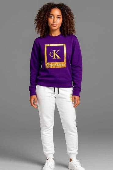 jakna kožna sa krznom: Calvin Klein, One size, Sa ilustracijom, bоја - Crvena — 3