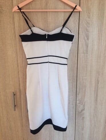 haljine od rebrastog pamuka: S (EU 36), color - White, Cocktail, With the straps — 2