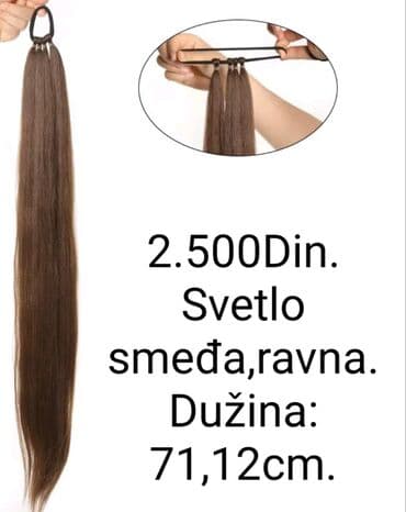 Modni rančevi: PRELEPA NOVA EKSTENZIJA ZA KOSU OD KVALITETNE VEŠTAČKE KOSE SA GUMICOM — 2